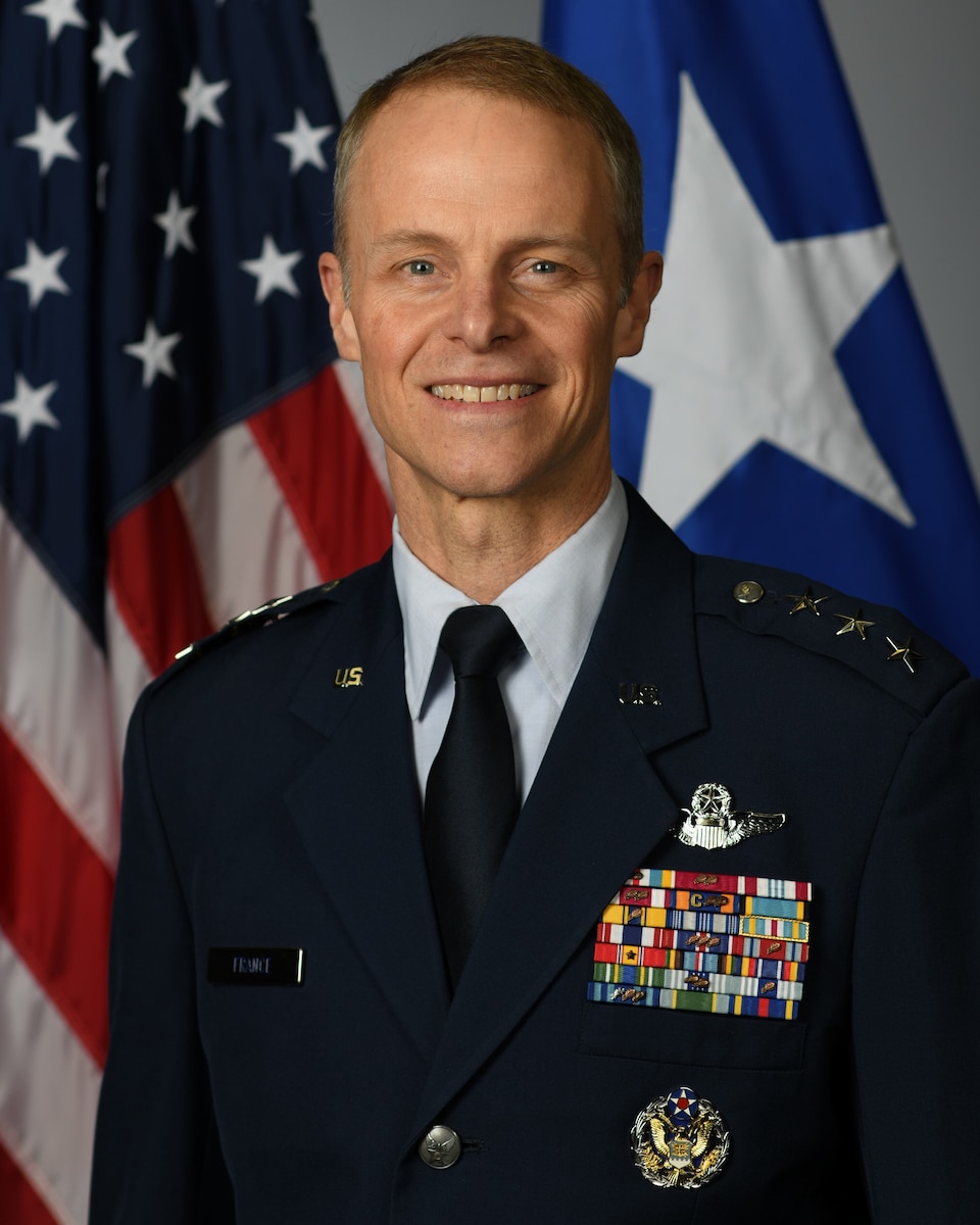 Official photo of Lt. Gen. Derek C. France