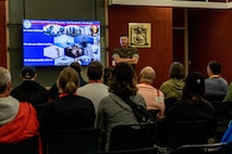 U.S. Marine Corps Col. Charles Von Bergen, the chief of staff of Marine Corps Recruit Depot San Diego and the Western Recruiting Region, welcomes educators from Recruiting Stations Portland, Riverside, San Francisco, and Seattle as part of the 2024 Educator’s Workshop at MCRD San Diego, California, April 16, 2024. Participants of the workshop visit MCRD San Diego to observe recruit training and gain a better understanding about the transformation from recruits to United States Marines. Educators also received classes and briefs on the benefits that are provided to service members serving in the United States armed forces. (U.S. Marine Corps photo by Sgt. Jesse K. Carter-Powell)