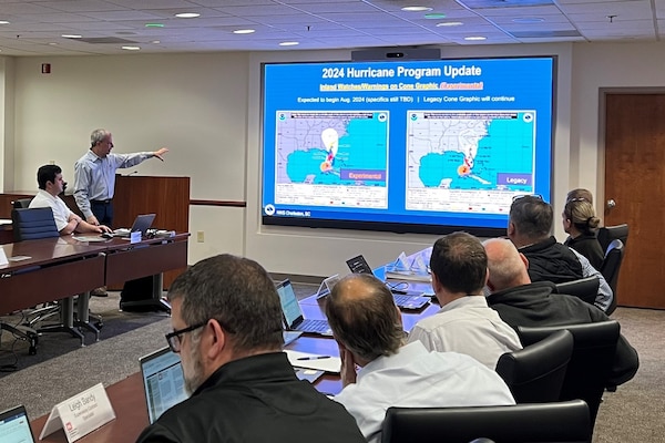 The U.S. Corps of Engineers, Savannah District, held a hurricane tabletop exercise in preparation for the upcoming Atlantic hurricane season at the Juliette Gordon Low Building, March 28, 2024.