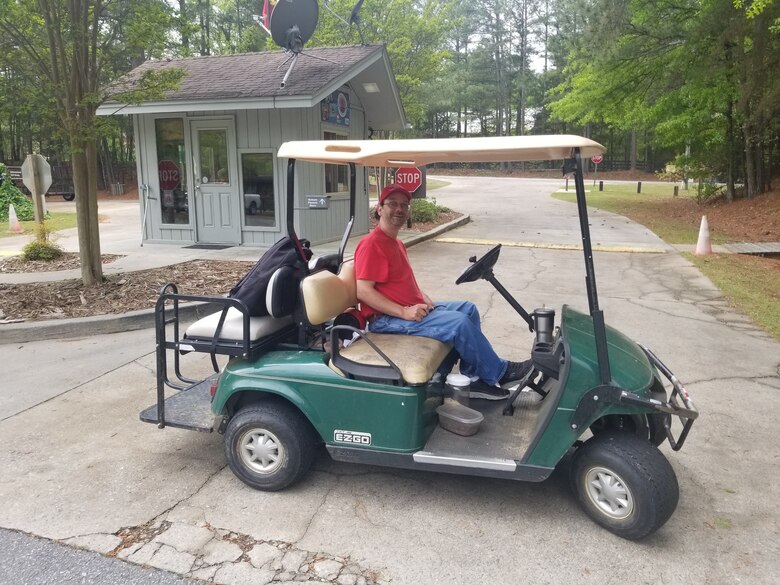 Jason Mock Bailey, volunteer campground park attendant with the U.S. Army Corps of Engineers, Savannah District, stationed at the Watsadler Campground located in Hartwell, Georgia, found a renewed sense of purpose and self-worth working as a volunteer after he suffered life-threatening injuries from a terrible accident in 1991.