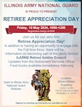 Retiree Appreciation Day
Friday, 10 May 2024, 1000-1200
Registration beings at 0930