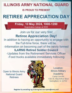 Retiree Appreciation Day
Friday, 10 May 2024, 1000-1200
Registration beings at 0930