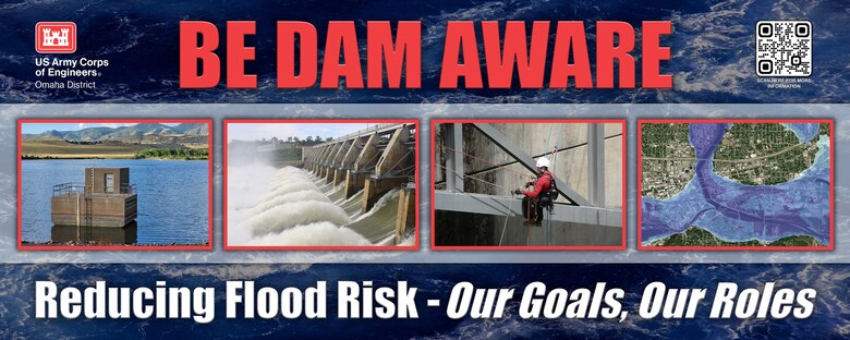 Banner graphic display for dam safety events.