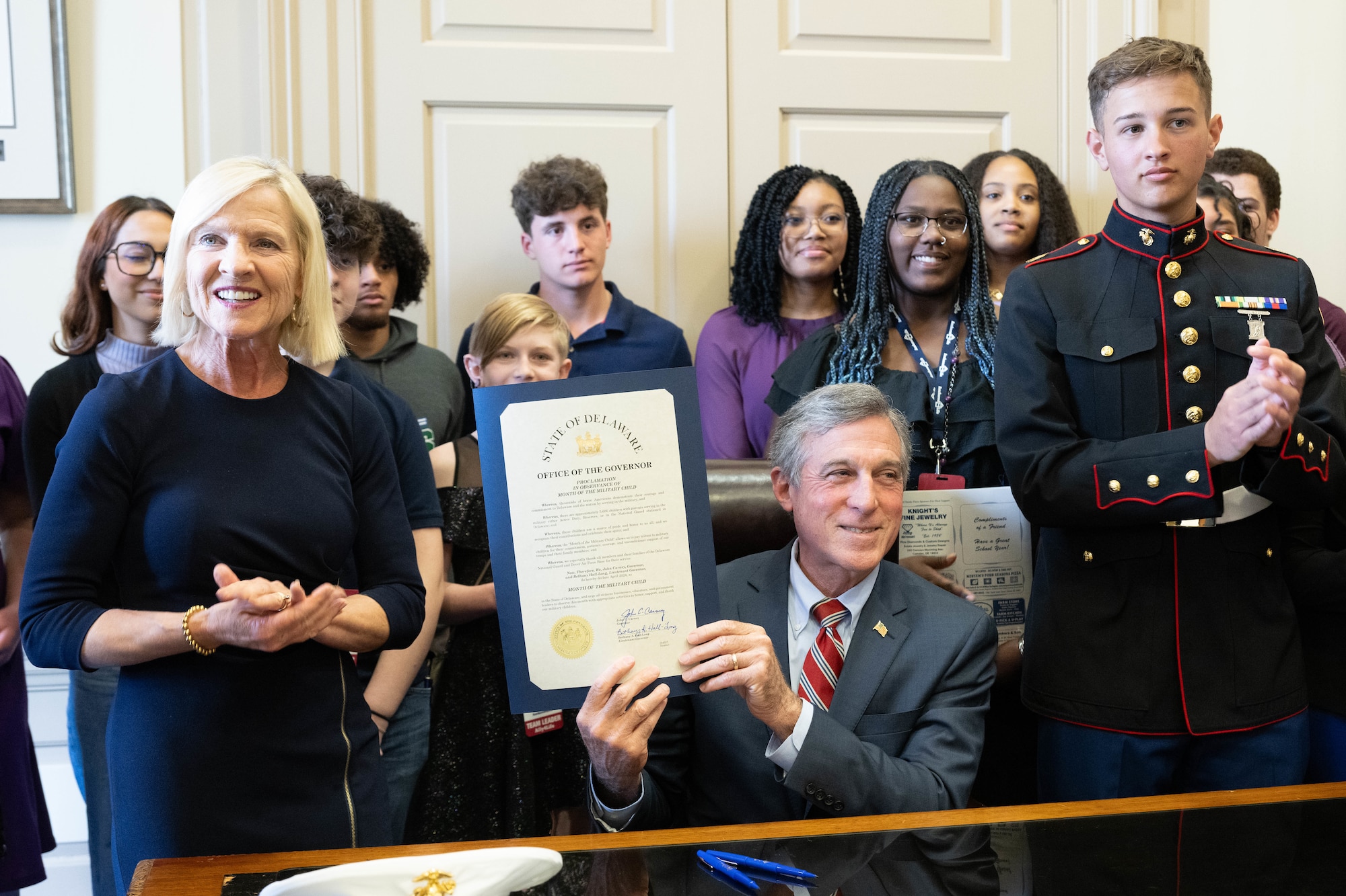 Carney signs Month of the Military Child Proclamation