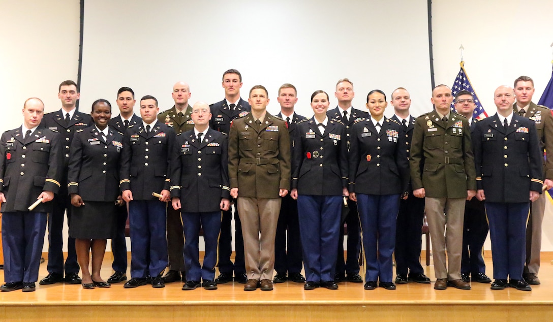 Warrant Officer Candidate School class 24-001, conducted by the 166th Regiment - Regional Training Institute, graduated 18 U.S. Soldiers April 20, 2024 at the conclusion of the 25 training day program. This graduation was historic for the Pennsylvania Army National Guard as this was the first WOCS graduation to occur within the state in the history of the program. (U.S. Army National Guard photo by Sgt. 1st Class Shane Smith)