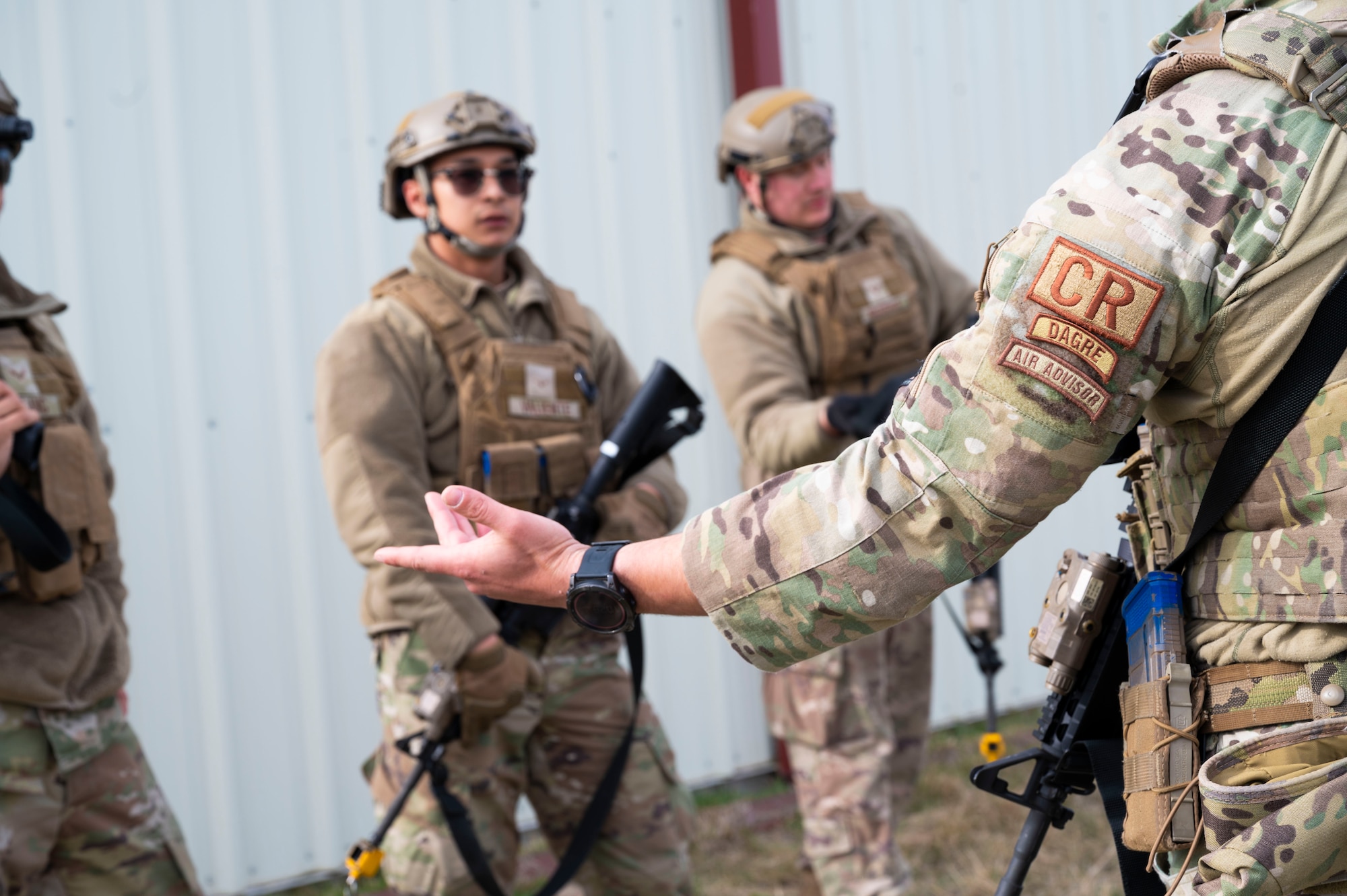 621st CRW members receive training on proper shoot, move and communicate procedures.