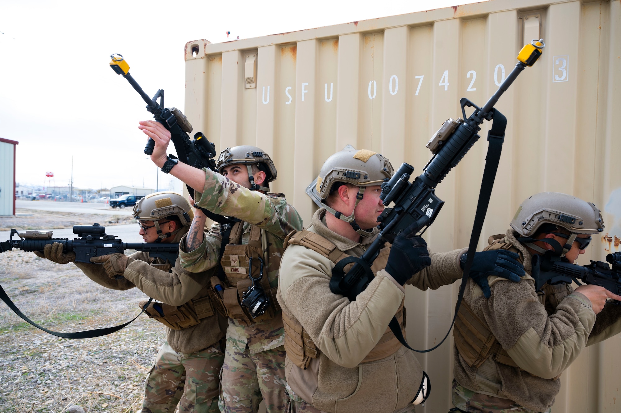 CRW 621st members practices proper shoot, move and communicate procedures.