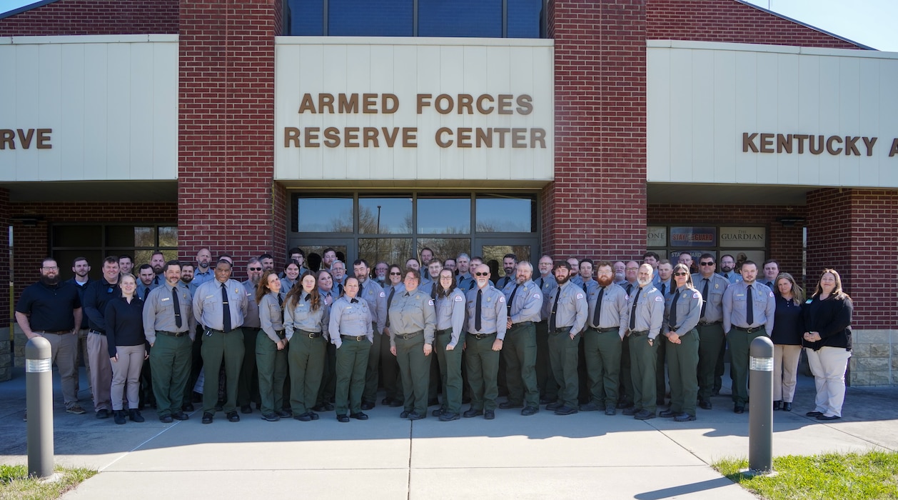 Louisville District Natural Resources Management staff gather at the Bluegrass Army Depot, Armed Forces Training Center in Richmond, Kentucky, for the second annual ranger conference March 19-21, 2024.