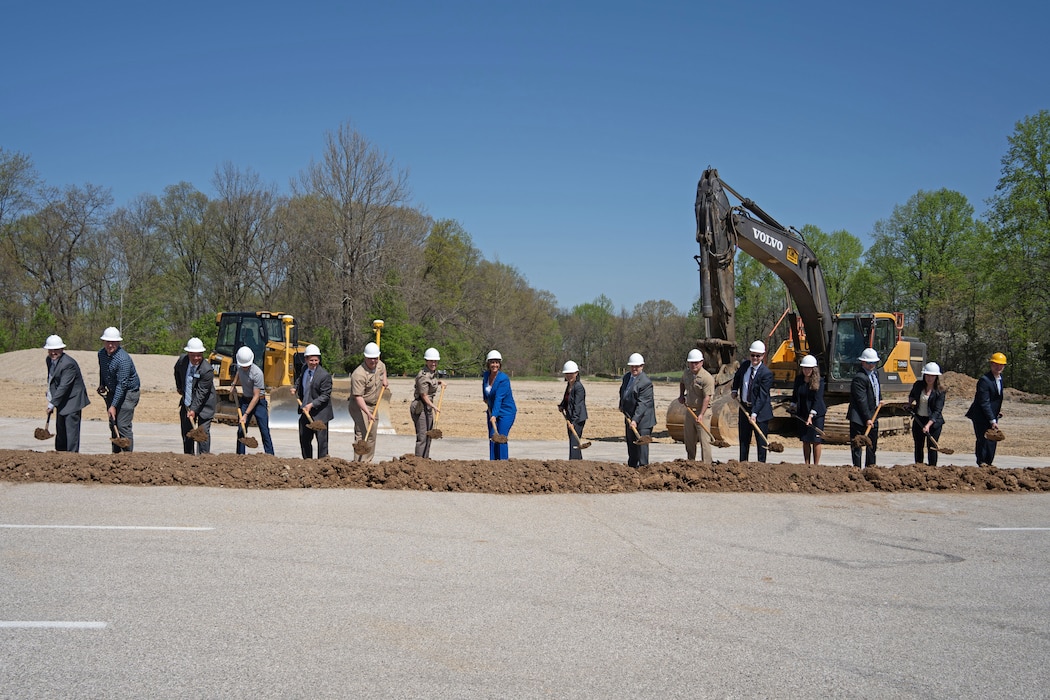 Leadership from the U.S. Army Corps of Engineers, Louisville District and the Naval Surface Warfare Center, Crane Division, participated in a groundbreaking ceremony for the new Strategic Systems Engineering Facility in Crane, Indiana, Apr. 15, 2024. The new strategic missions facility will provide new integrated systems engineering and test capability and is planned to be completed at the end of 2025.