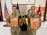 Tennessee National Guard Spc. Noah Green, left, and U.S. Army Sgt. Robert Buck with the Kentucky National Guard won the 2024 Region III Best Warrior Competition at the Wendell H. Ford Regional Training Center in Greenville, Kentucky, April 19, 2024. Nineteen competitors from 10 states and territories competed for the titles of Soldier and NCO of the Year for Region III.