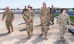 Army Gen. Daniel R. Hokanson, chief of the National Guard Bureau, met with Pennsylvania National Guard leaders and members of the Eastern Army National Guard Aviation Training Site during a visit to Fort Indiantown Gap April 22, 2024.