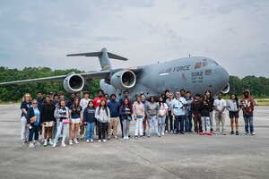 Students pose for a photo.