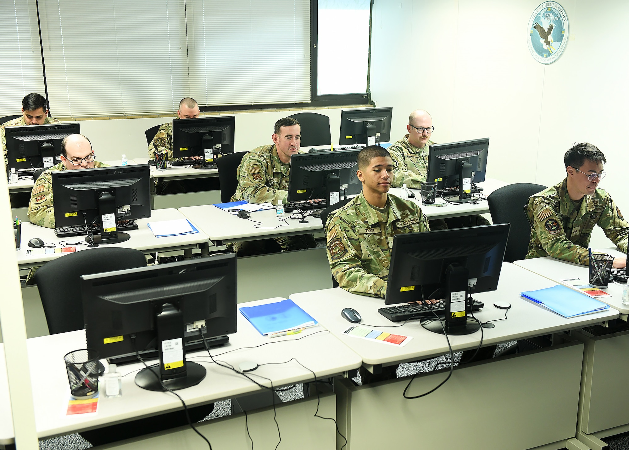 U.S. Air Force courtesy photo of 334th Training Squadron Operating Location Alpha students, Offutt Air Force Base, April 15, 2024.