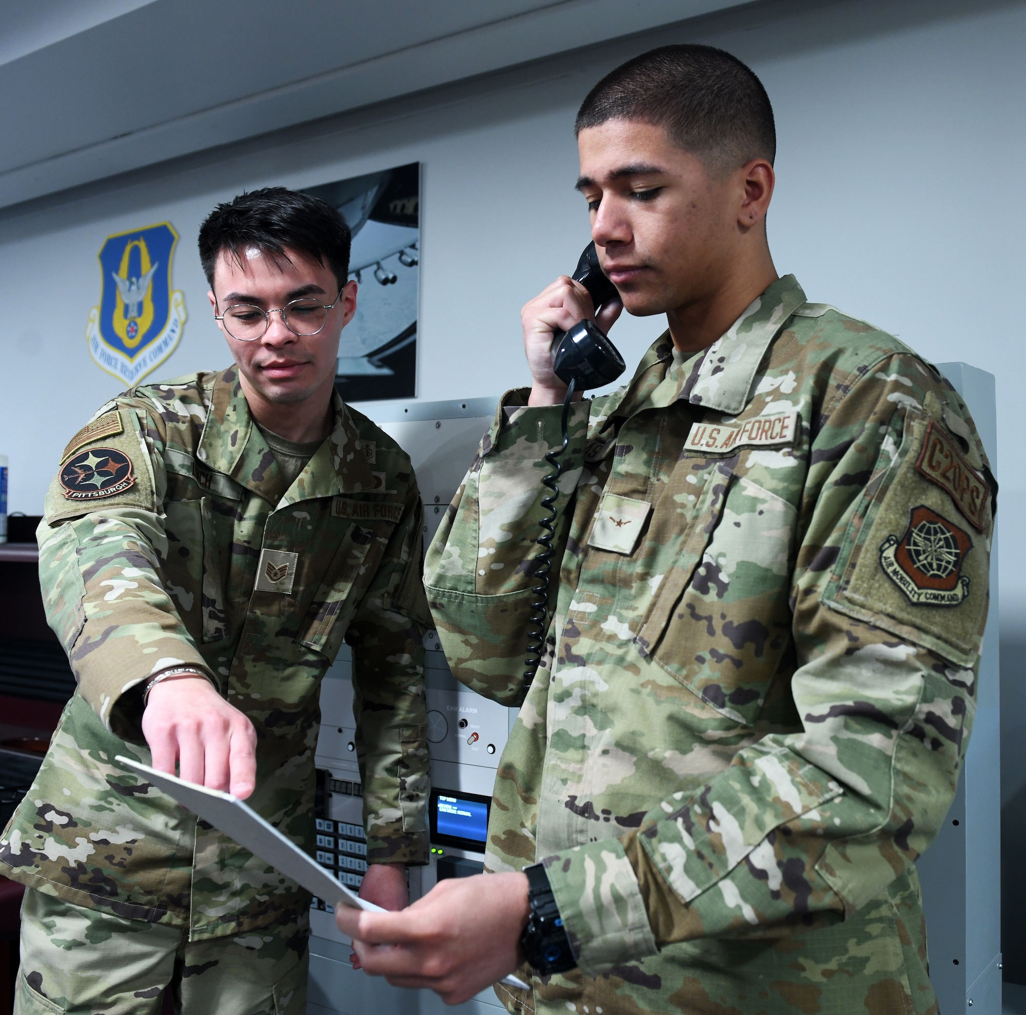 U.S. Air Force courtesy photo of 334th Training Squadron Operating Location Alpha students, Offutt Air Force Base, April 15, 2024.