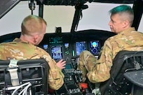 Army Gen. Daniel R. Hokanson, chief of the National Guard Bureau, visited Fort Indiantown Gap April 22 where he met with Pennsylvania National Guard leadership, members of the Eastern Army National Guard Aviation Training Site and flew a CH-47F Chinook helicopter. (Pennsylvania National Guard photo by Wayne V. Hall)