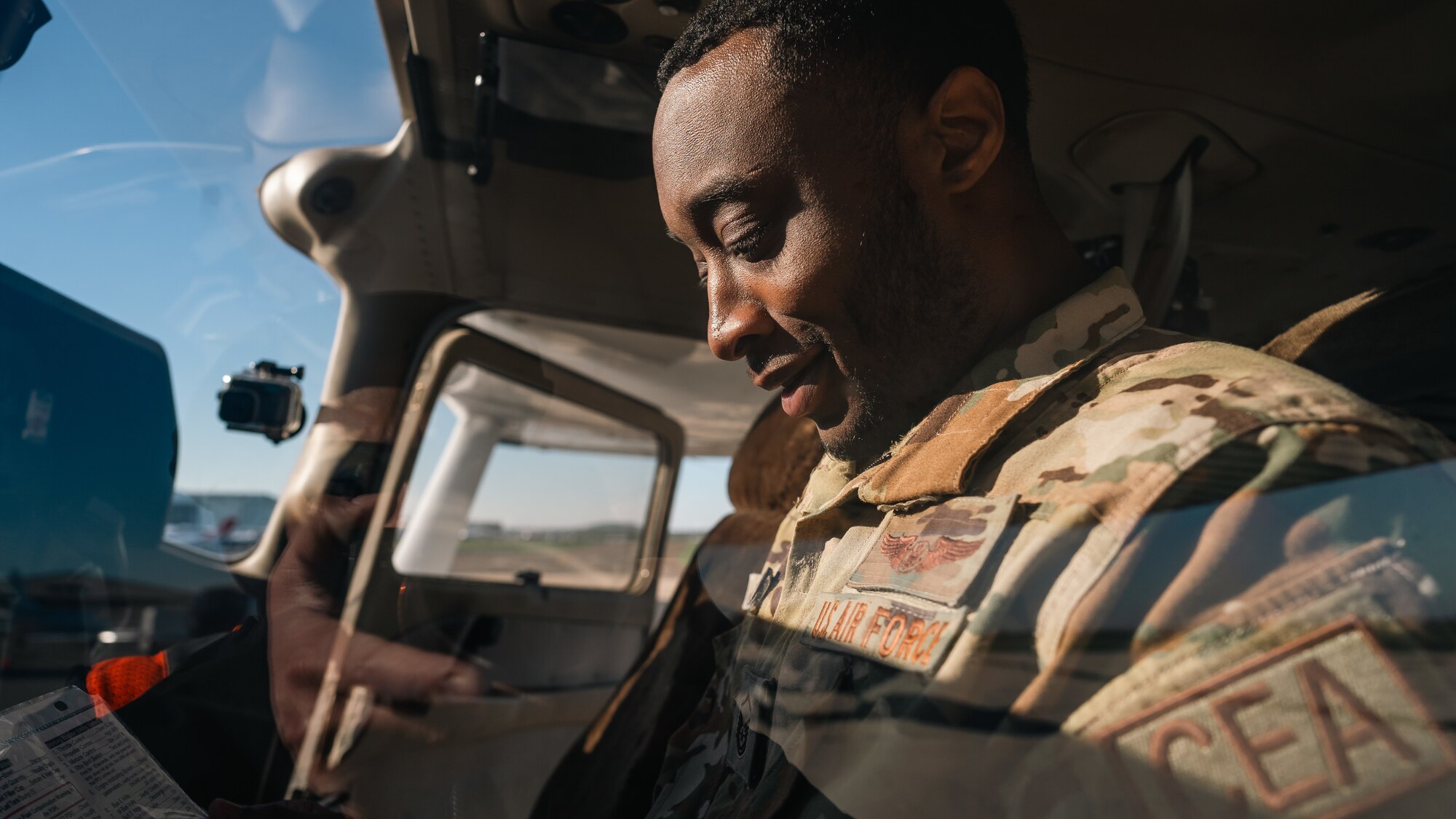 RPP student in cockpit