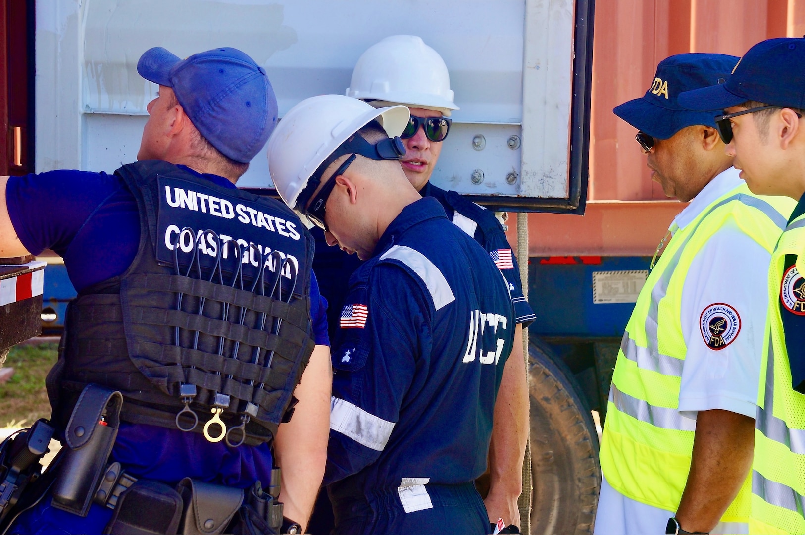On April 18, 2024, U.S. Coast Guard Forces Micronesia/Sector Guam spearheaded a comprehensive Multi-Agency Strike Force Operation (MASFO), meticulously inspecting 172 containers at the Port of Guam. This operation is part of ongoing efforts to ensure the safety and security of containerized cargo, which is crucial for the island's economy and environmental protection. The MASFO brought together various agencies, including the Guam Customs and Quarantine Agency, Port Authority Police, the U.S. Food and Drug Administration, and other law enforcement and regulatory bodies. These agencies collaboratively exercised their inspection capabilities, focusing on containerized cargo across all modes of transportation.