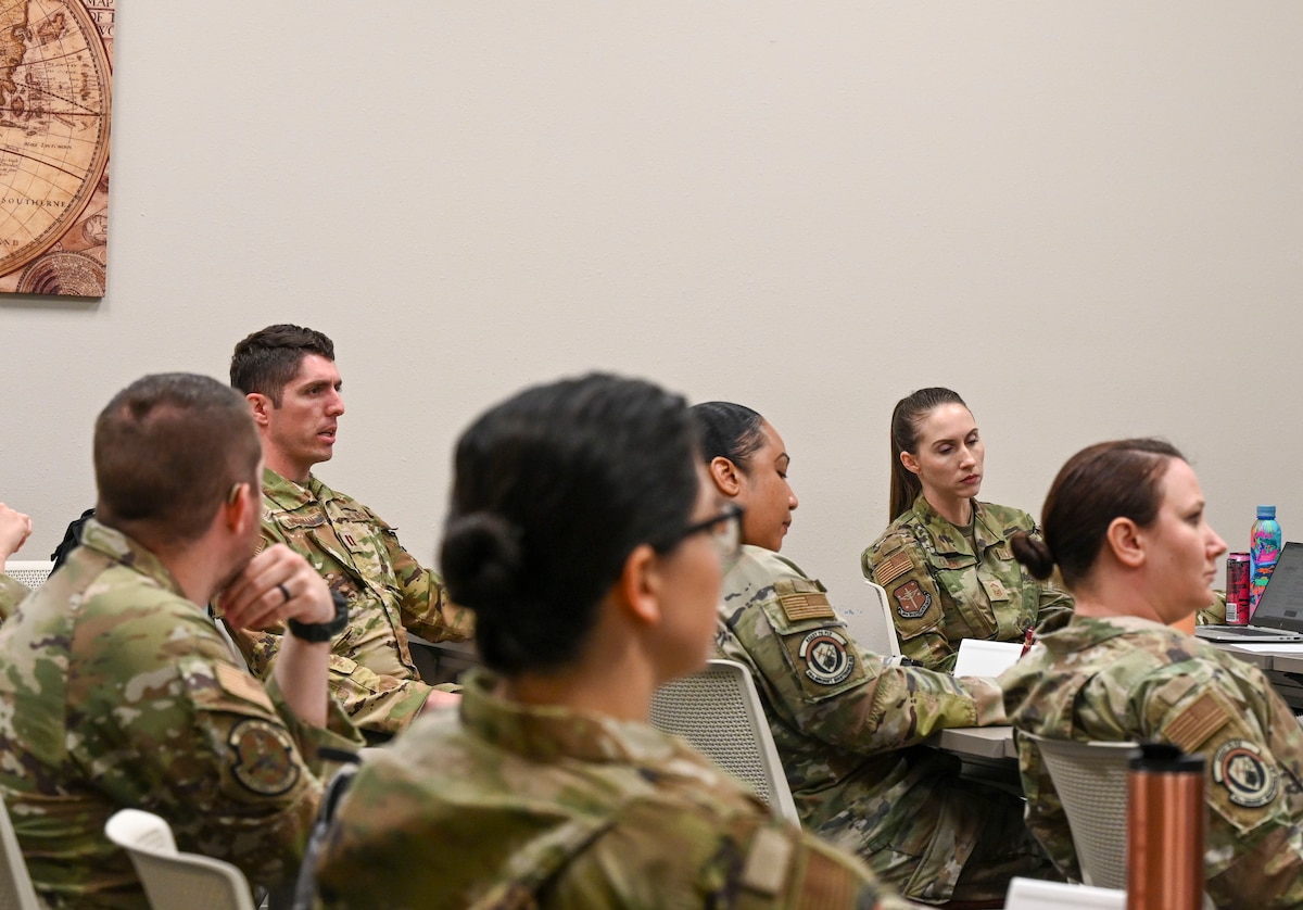 An Airman asks a question