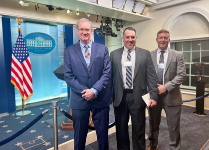 Three men at the White House.