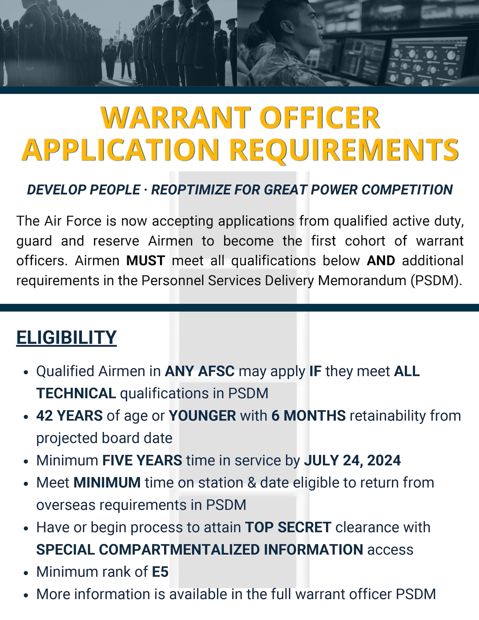 Air Force to begin accepting warrant officer applications > Air Force's