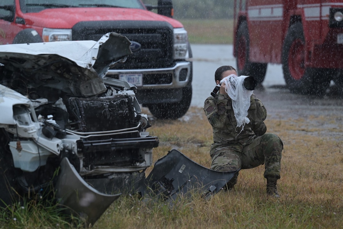 USAF Photographer captures an exercise in the rain