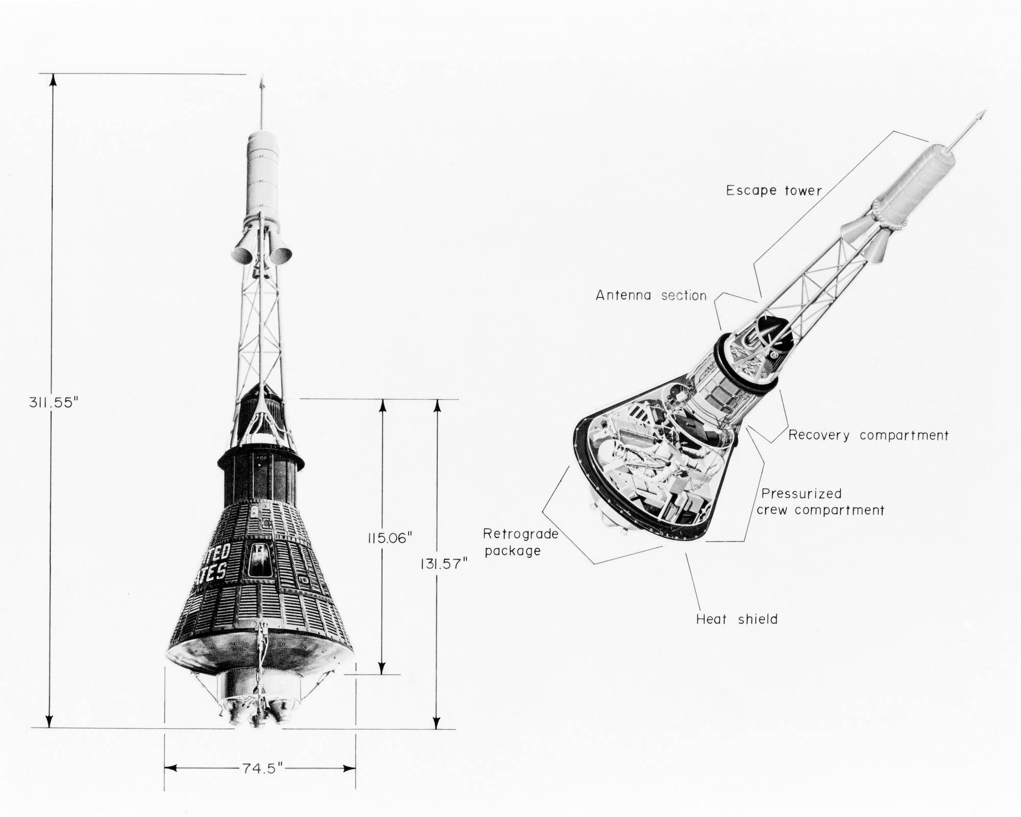 Mercury Spacecraft Illustration