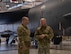 Lt. Gen. Micheal J. Lutton, deputy commander of Air Force Global Strike Command, talks to Col. Benjamin Jensen, 5th Bomb Wing commander, during a tour of Dock 7 at Minot Air Force Base, North Dakota, April 22, 2024. AFGSC provides strategic deterrence, global strike capability, and combat support to U.S. Strategic Command and the geographic combatant commands. (U.S. Air Force photo by Airman 1st Class Luis Gomez)