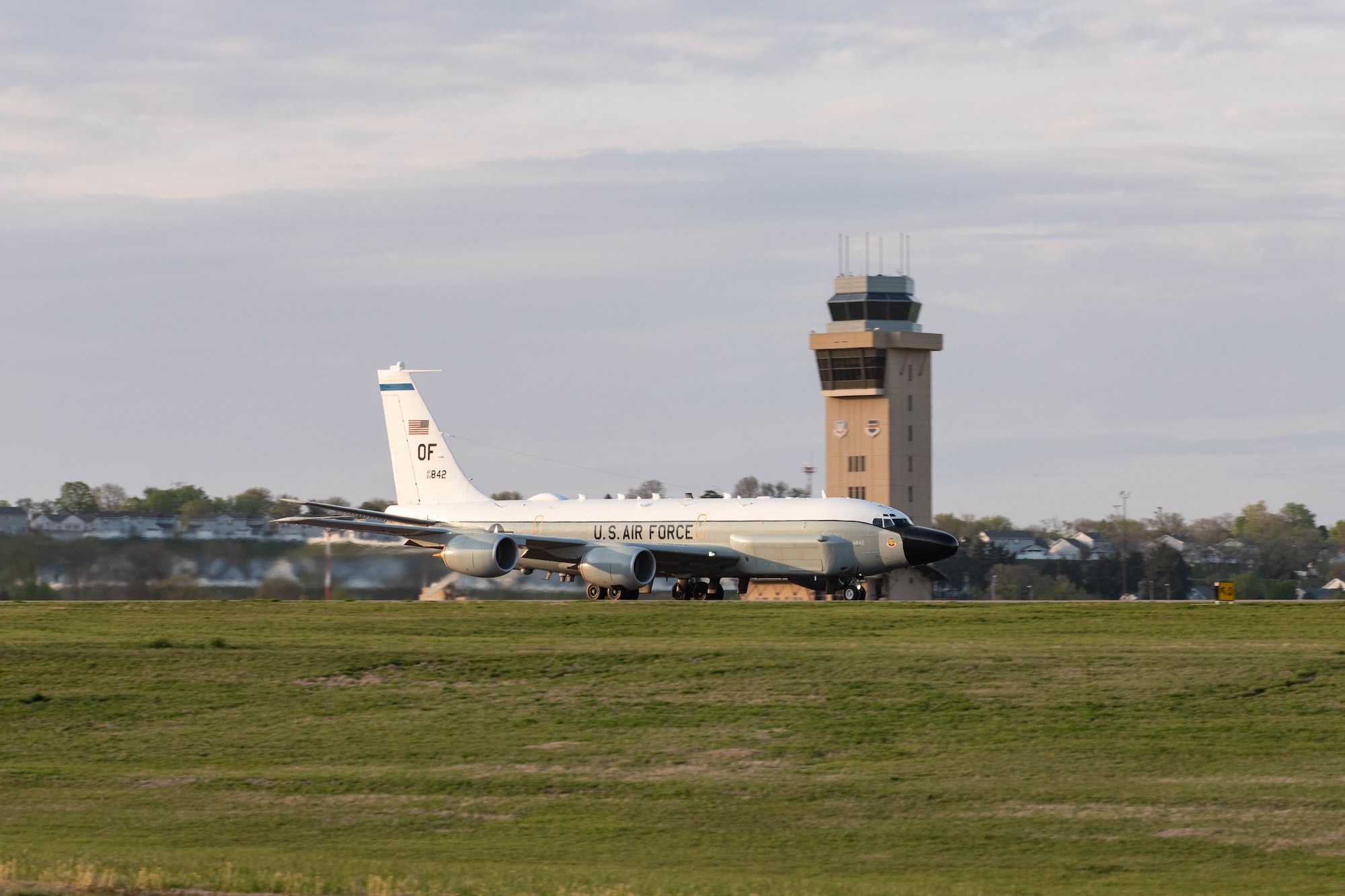 RC-135 aircraft takeoff