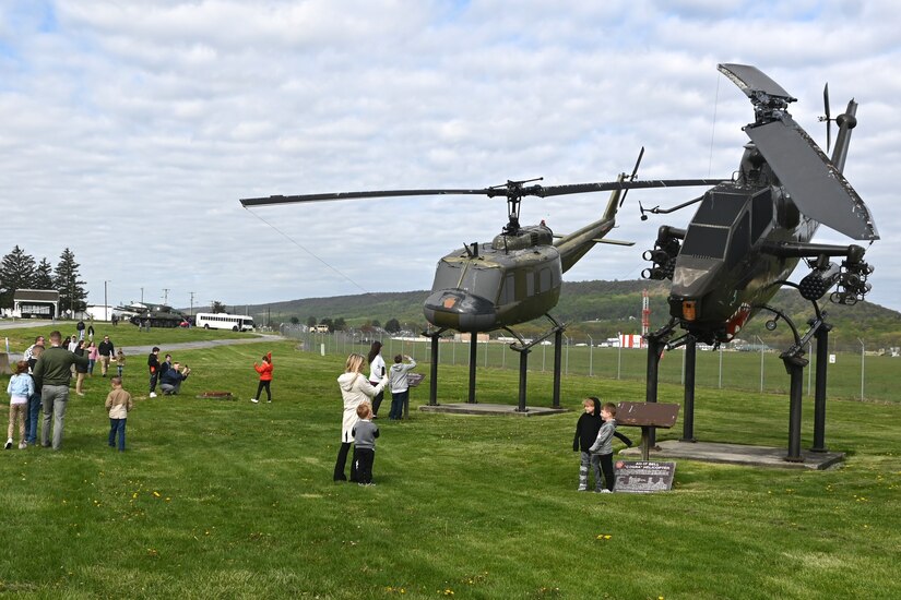 More than 120 children of Pennsylvania Department of Military and Veterans Affairs and Pennsylvania National Guard employees toured Fort Indiantown Gap April 25 for Take Your Child to Work Day. (Pennsylvania National Guard photo by Brad Rhen)