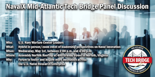 Mid-Atlantic Tech Bridge to Host Leaders, Panel Discussion on Naval Innovation