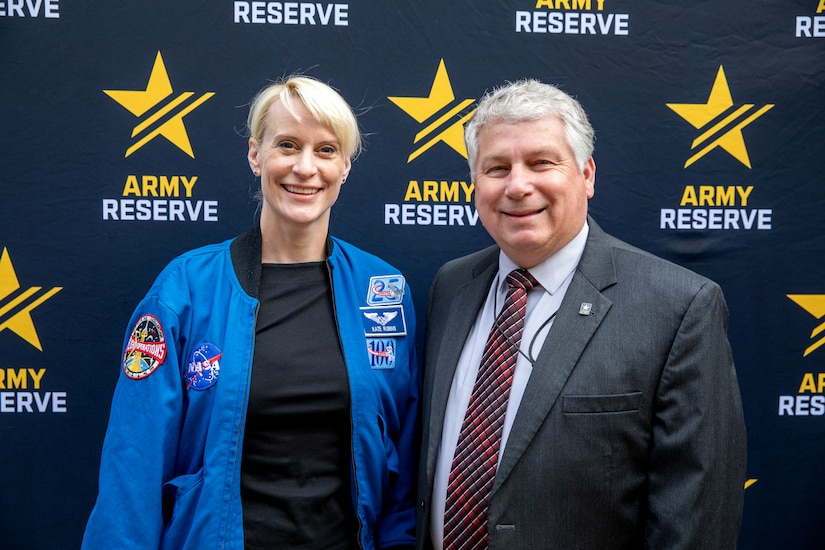 Astronaut and Army Reserve Soldier at Pentagon's Bring a Child to Work Day