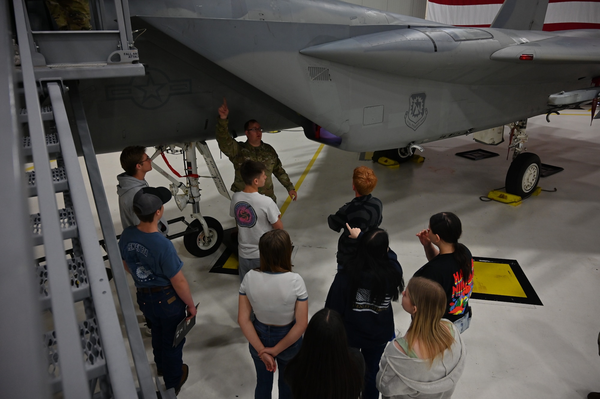 Airmen and kids