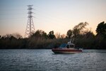 A 29-foot Response Boat–Small crew from Coast Guard Maritime Safety & Security Team Houston patrols the Rio Grande near McAllen, Texas, Feb. 14, 2024. When deployed to the Rio Grande, MSST Houston personnel primarily focus on conducting search and rescue. (U.S. Coast Guard photo by Petty Officer 2nd Class Alejandro Rivera)