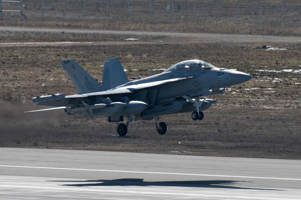 An EA-18G Growler assigned to the Electronic Attack Squadron (VAQ) 131 takes flight