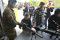 More than 120 children of Pennsylvania Department of Military and Veterans Affairs and Pennsylvania National Guard employees toured Fort Indiantown Gap April 25 for Take Your Child to Work Day. (Pennsylvania National Guard photo by Brad Rhen)