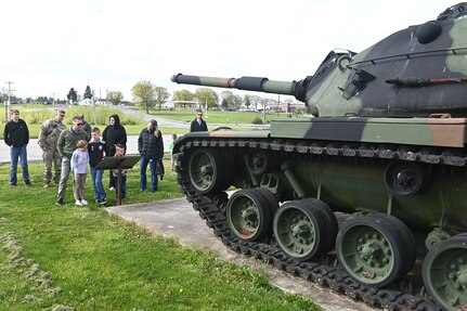 More than 120 children of Pennsylvania Department of Military and Veterans Affairs and Pennsylvania National Guard employees toured Fort Indiantown Gap April 25 for Take Your Child to Work Day. (Pennsylvania National Guard photo by Brad Rhen)