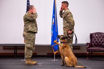 FFarah, military working dog, retires after 10 years of dedication to USAF