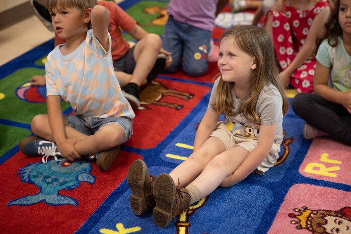The Lorax Reads to Students to Celebrate Earth Day and the Month of the Military Child