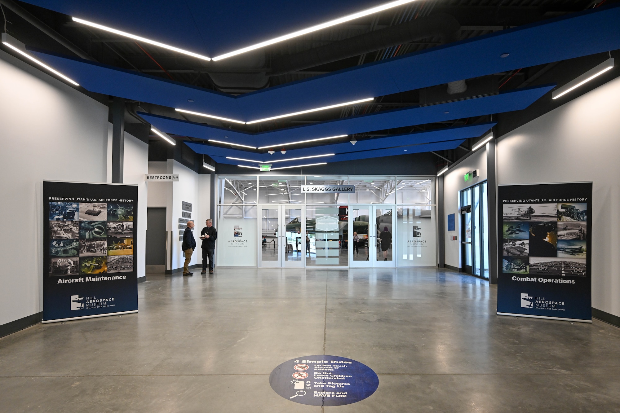 The entrance to the new L.S. Skaggs Gallery at the Hill Aerospace Museum at Hill Air Force Base, Utah, April 29, 2024. The new gallery is a 91,000 square foot hangar and provides a 70% increase to the indoor exhibition space. (U.S. Air Force photo by Cynthia Griggs)