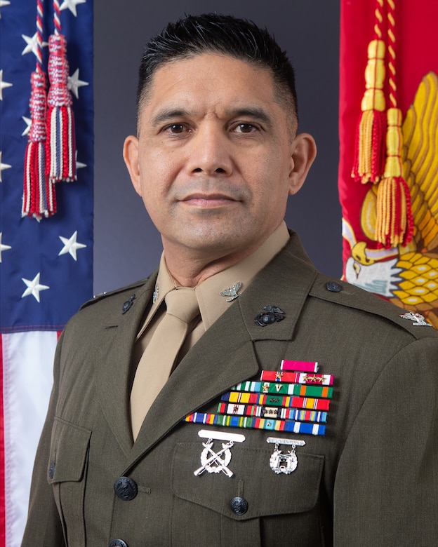 Col. Eduardo Bitanga Command Board Photo for Chief of Staff, MARFORPAC. (U.S. Marine Corps photo by Cpl. Fourmet Gustavsen)