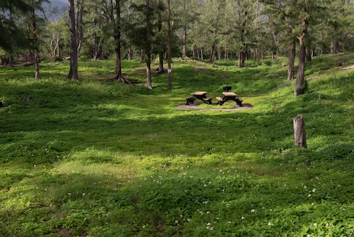 Photo of a bench at Bellows Air Force Station