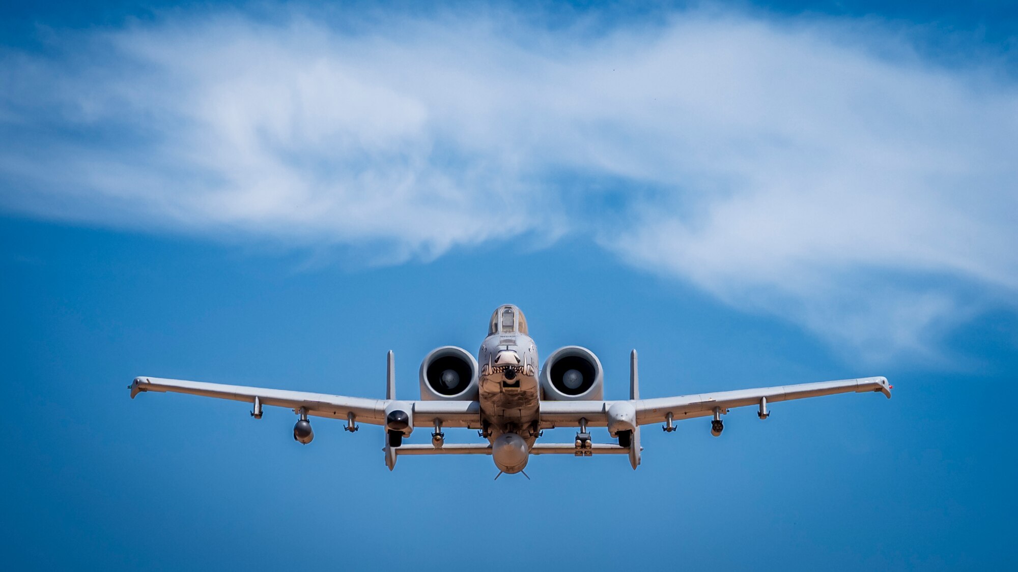 A U.S. Air Force A-10C Thunderbolt II assigned to the 47th Fighter Squadron, Davis-Monthan Air Force Base, Arizona, flies over Range 2 during Haboob Havoc 2024, April 24, 2024, at Barry M. Goldwater Range, Arizona.