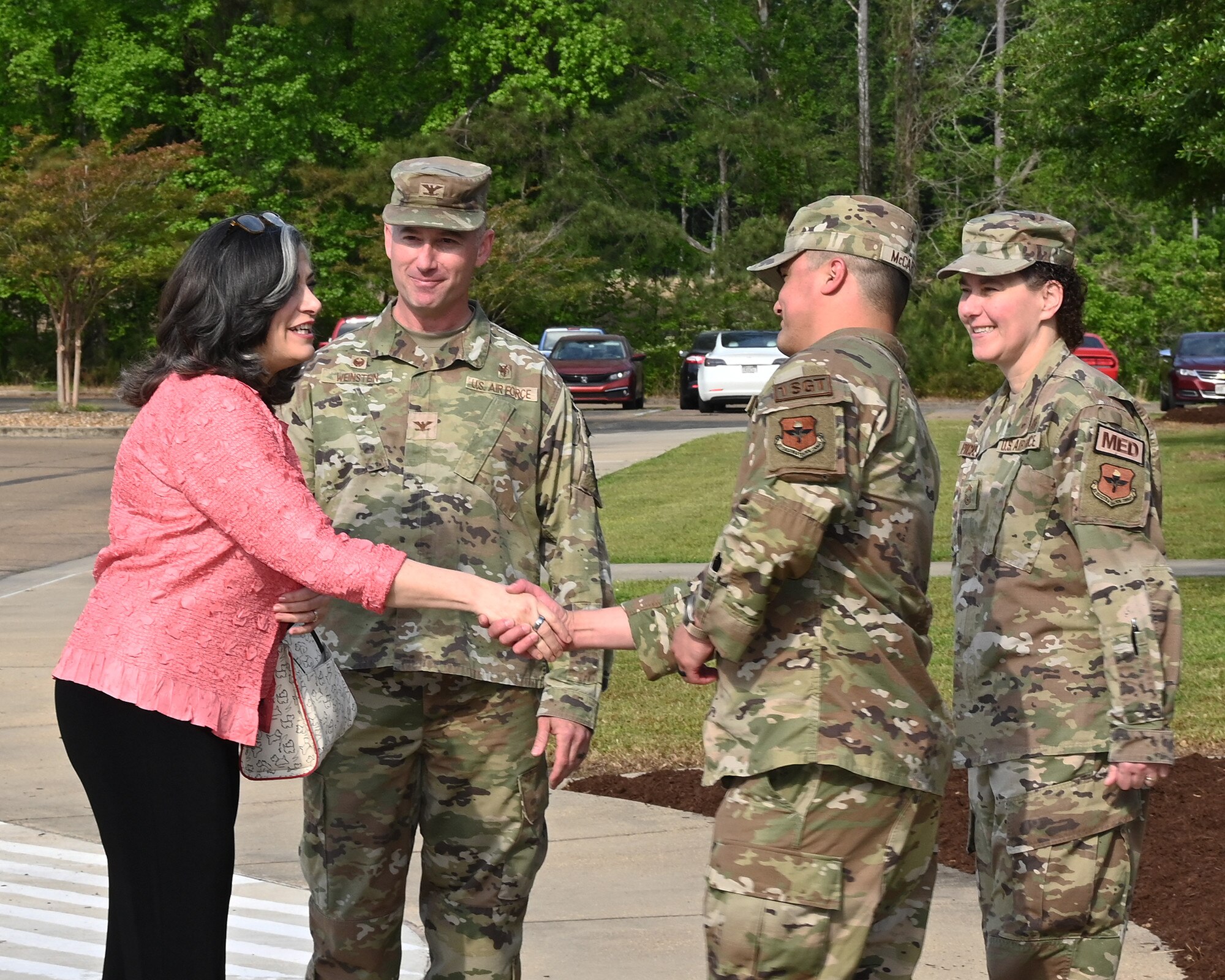 Mrs. Allvin meets 14FTW MDG Leadership