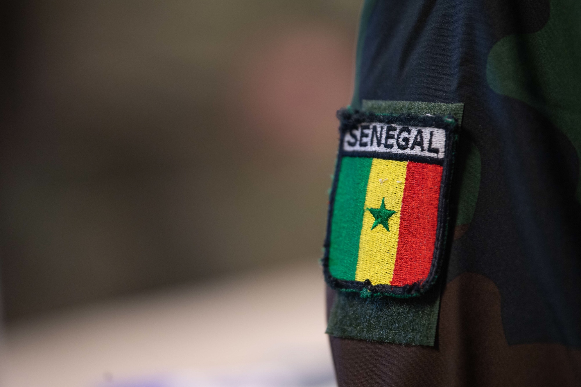 A flag sits on a uniform