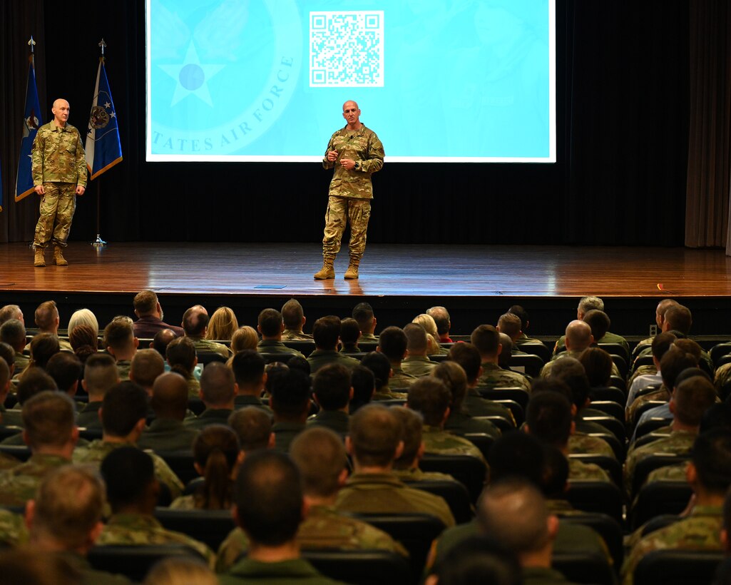 CSAF and CMSAF speak at an all-call.