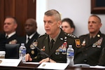 Chief of the National Guard Bureau General Daniel R. Hokanson testifies at a House Appropriations Committee Subcommittee on Defense hearing on the Fiscal Year 2025 Request for the National Guard and Reserves Forces, April 30, 2024.