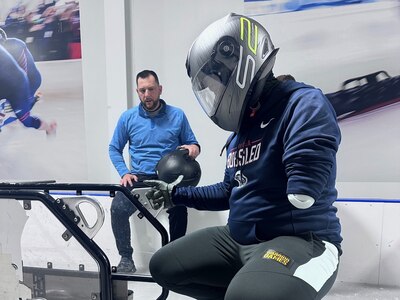 David Snypes at bobsled camp