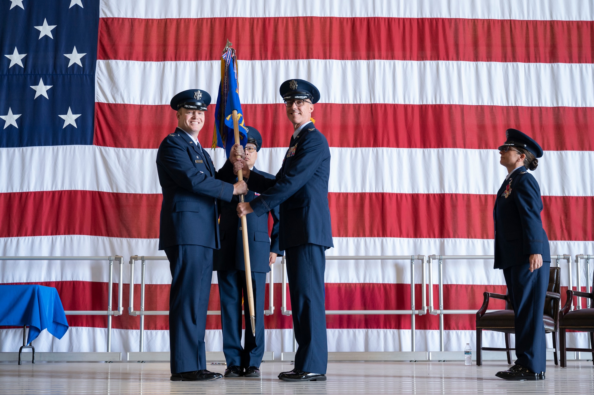 A man and woman pose.
