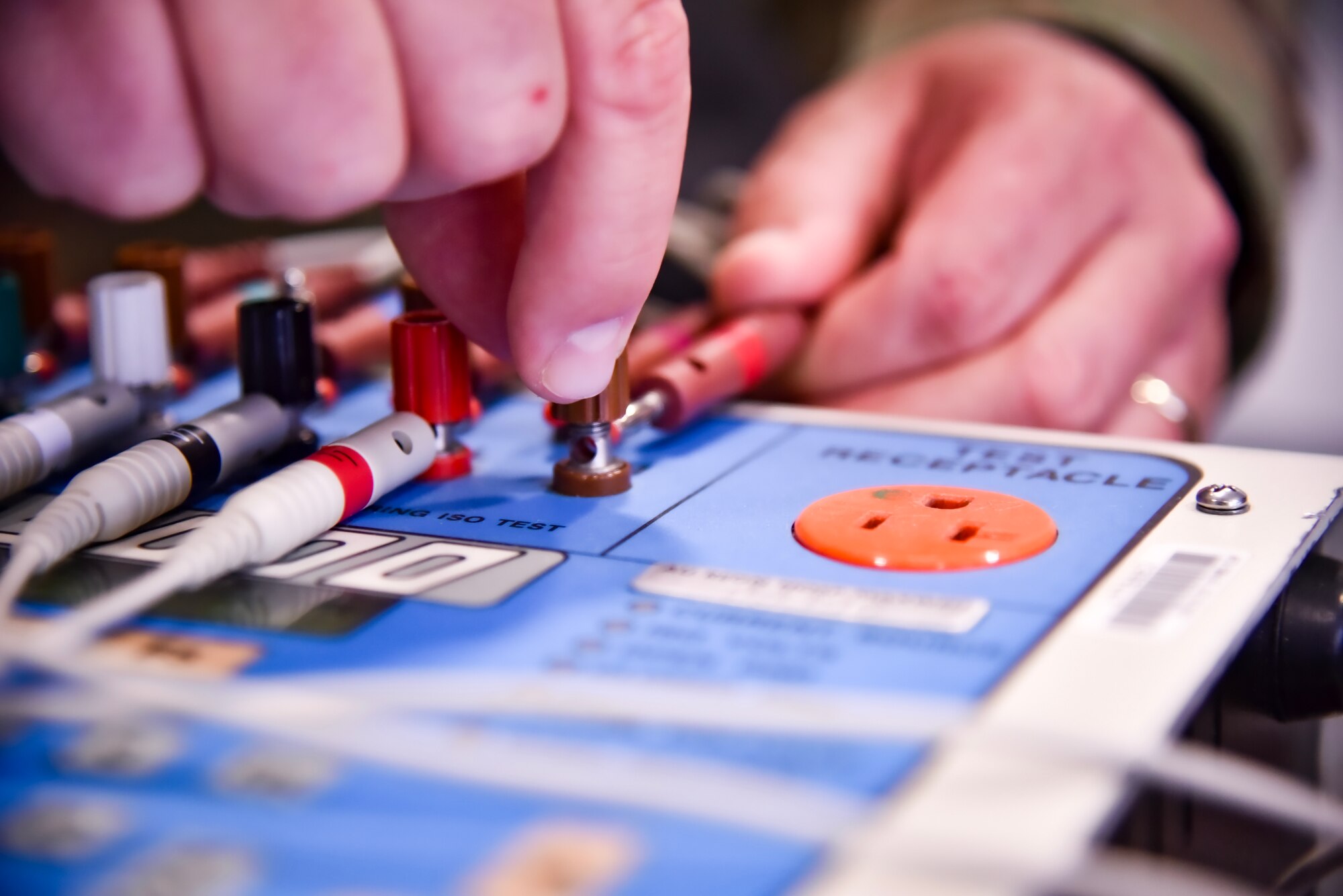 Biomedical Equipment Technicians from the 117th Medical Group repair medical devices.