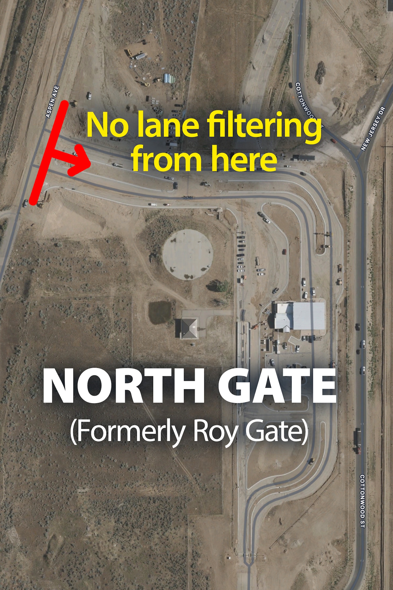 A map of Hill AFB's North Gate